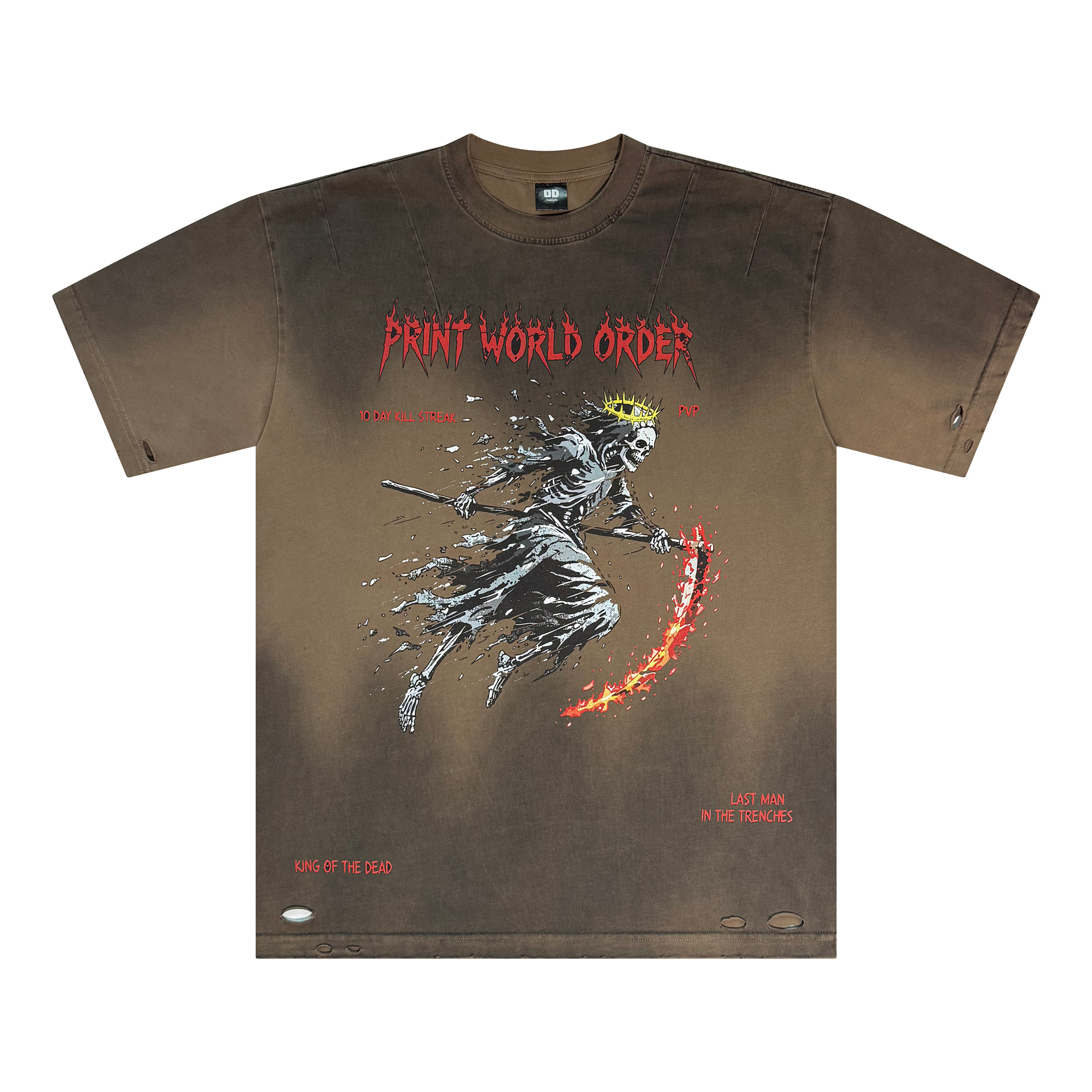 REAPER PWO Brown Wash Tee — Vintage Streetwear | REAPER